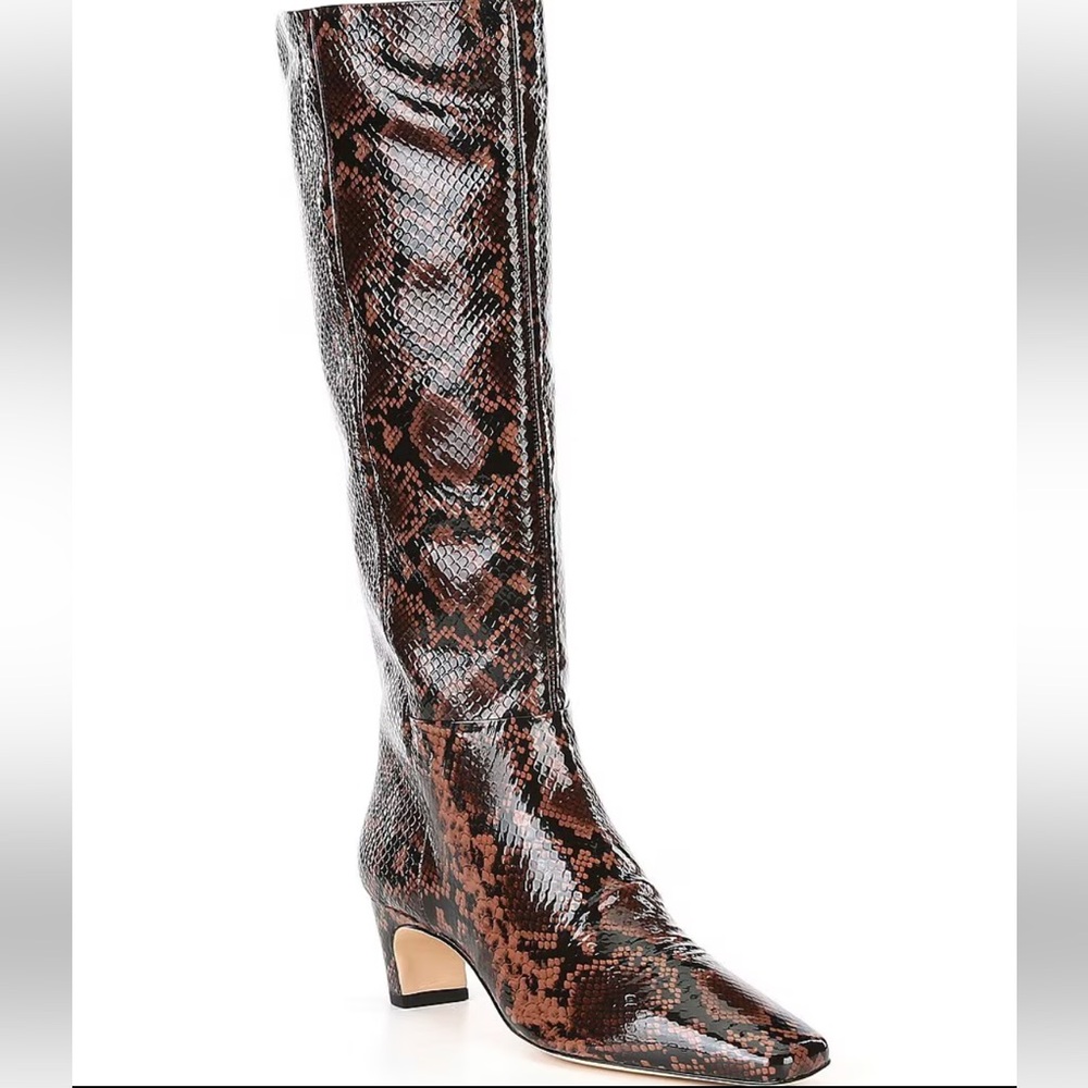 NEW Antonio Melani Snake Patent Leather Standard Tall Dress Boot Size 6 - Picture 4 of 15